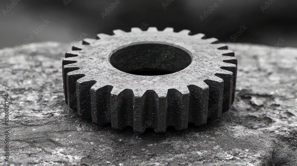 Old gear on rock Old gear on rock