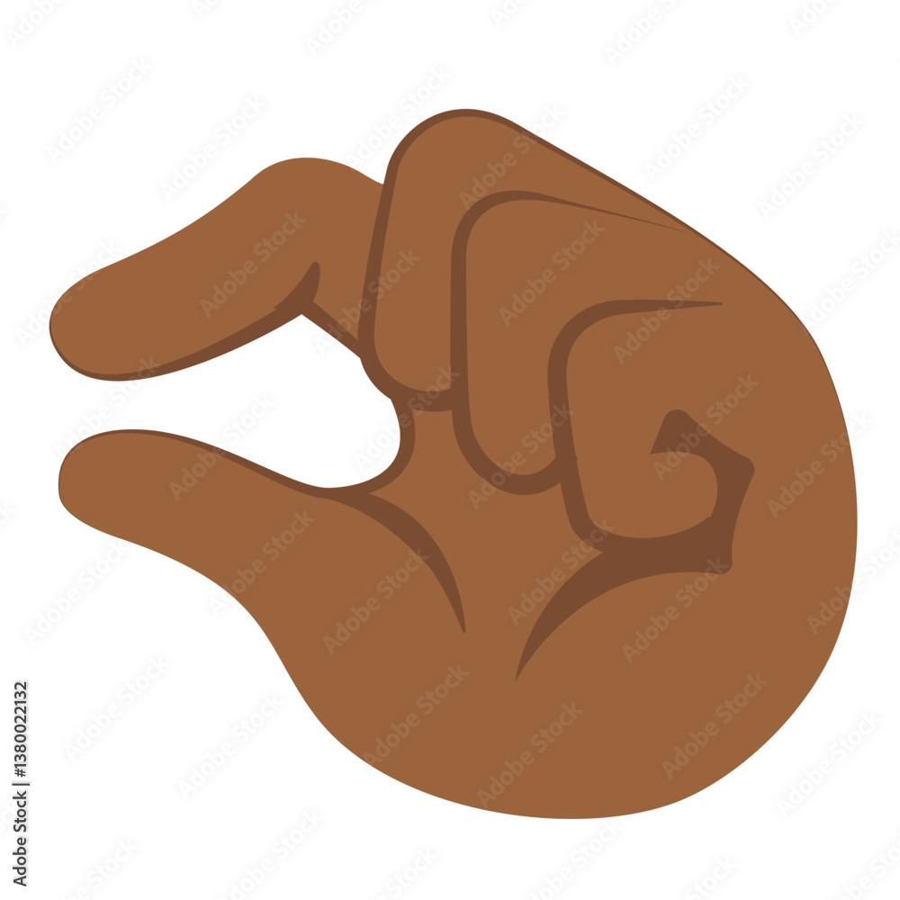 Obraz premium Pinching Hand: Dark Skin Tone