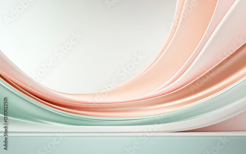 Natural and fresh background of e-commerce products display table
