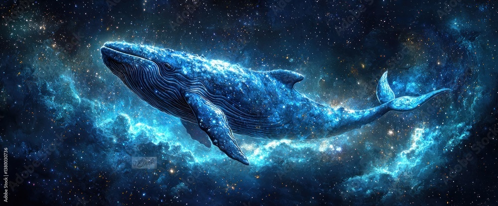 Fototapeta premium Whale in the cosmos