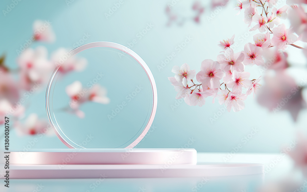 Natural and fresh background of e-commerce products display table
Natural and fresh background of e-commerce products display table