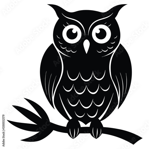  Owl bird silhouette vector art illustration
