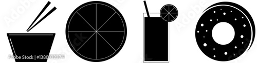 Simple black circular icon with the letter A numbers and symbols