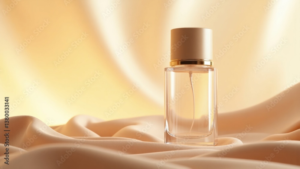 Naklejka premium A surreal and vibrant cinematic representation of a premium perfume bottle highlighting elegance in high fidelity