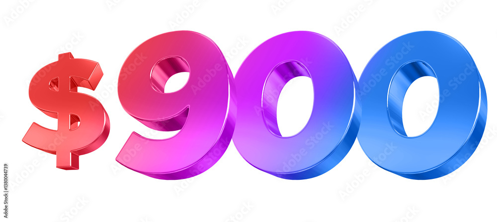Gradient Dollar Number 900 Gradient Dollar Number 900