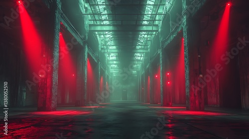 Industrial rave backdrop with futuristic glow high resolution picture