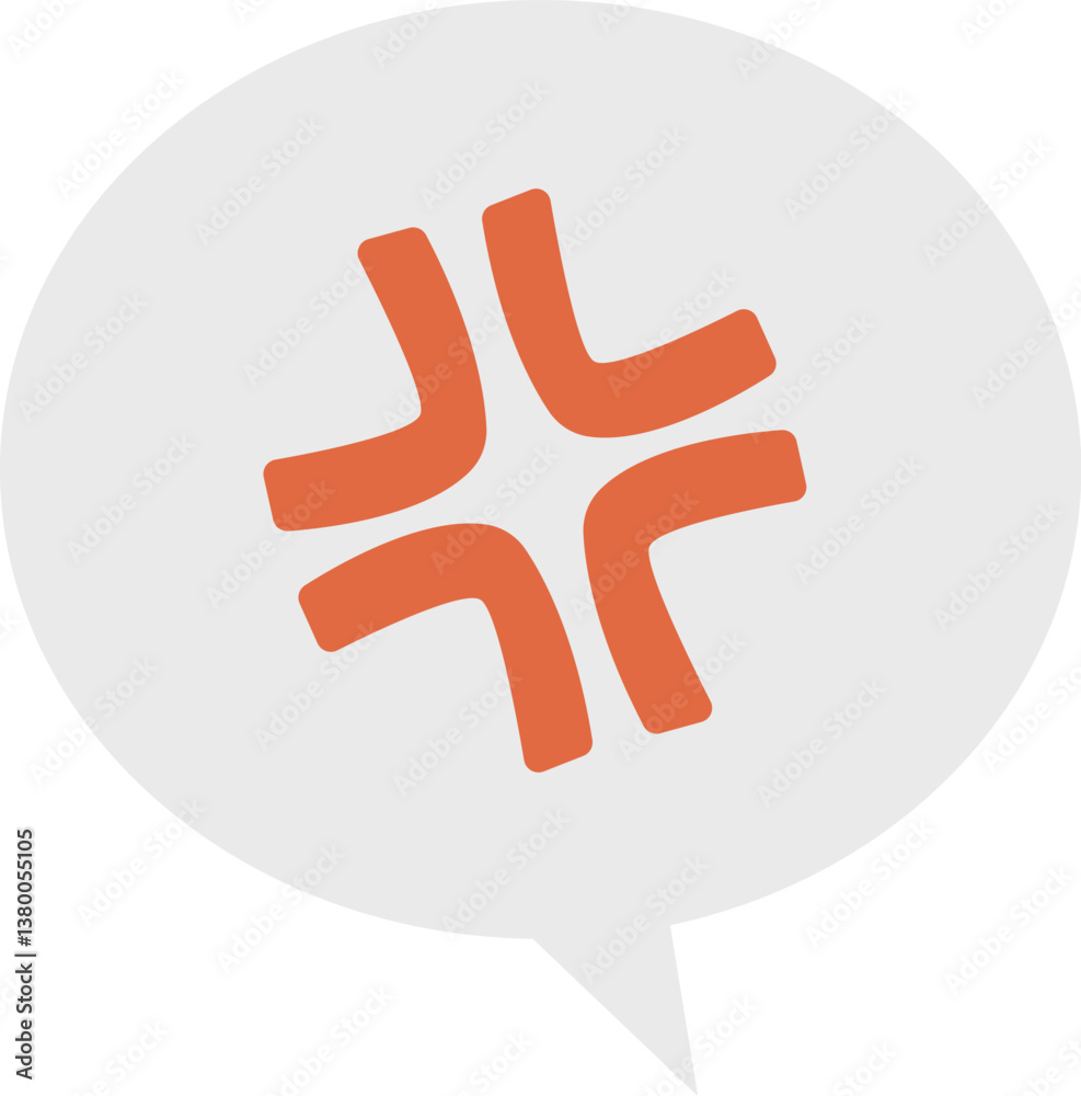 Fototapeta premium 怒りマークの吹き出しイラスト