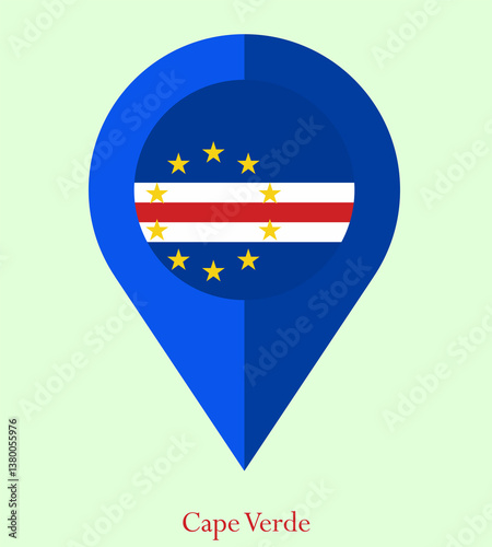 Free Download Flag Of Cape Verde, Cape Verde flag, National flag of Cape Verde. map pin flag of Cape Verde. - GFXLoad