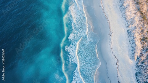 Grayton Beach Aerial View. Beautiful Emerald Coast in Florida as Background