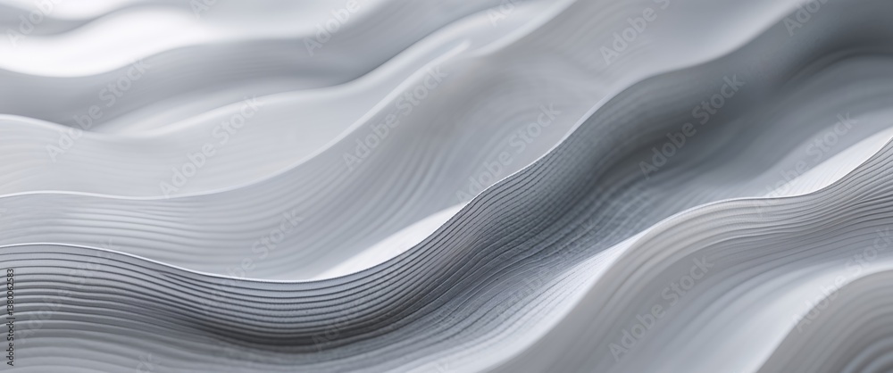 Obraz premium Wavy Textured Surface with Alternating Grey Bands.