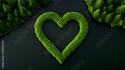 Concept of the Effect of CO2 Emissions on the Environment in a Lush Forest