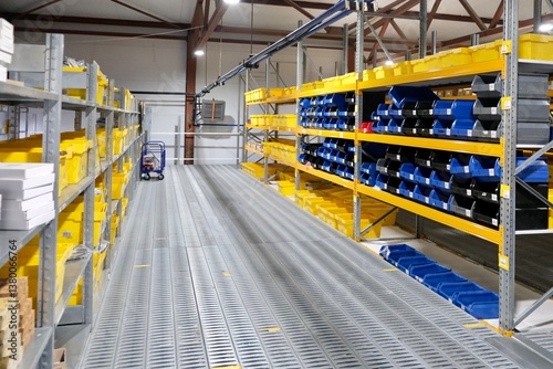 A warehouse with car spare parts. Storage, sale of auto parts, warehouse.
