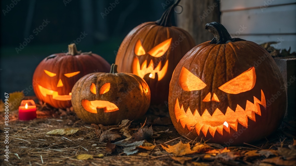 Fototapeta premium halloween jack o lantern pumpkin
