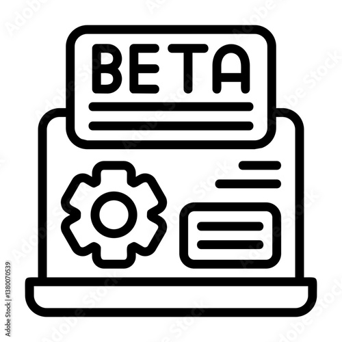 Beta Version Icon – Software Release & Testing Symbol