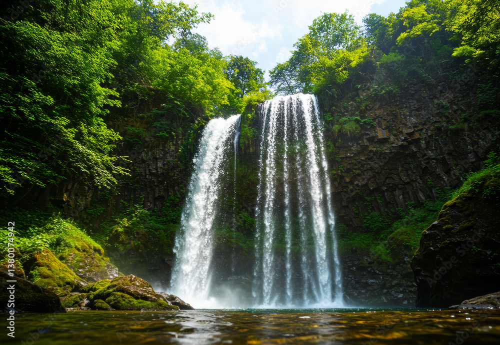 Obraz premium 滝のある風景