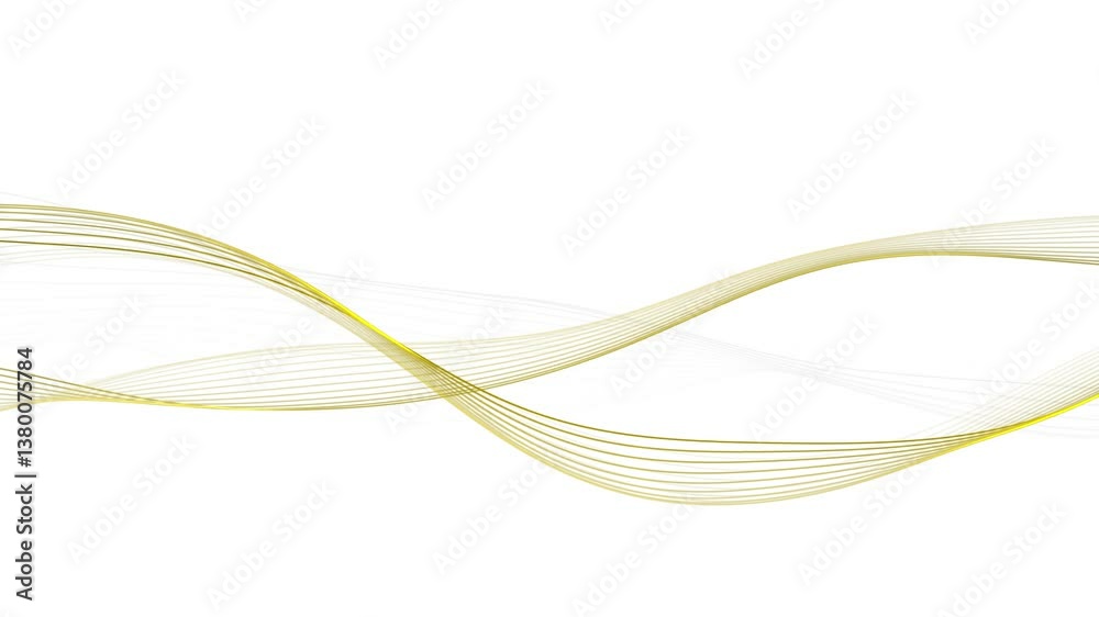 abstract wave lines animation footage white background luxury video