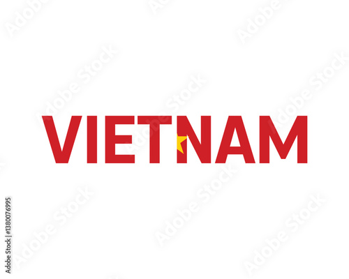 Free Download Vietnam flag Typography on a white background, Vector design of Vietnam flag typography, Flag of Vietnam, National Day Design, Vietnam Day design - GFXLoad