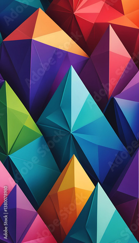 Vibrant Geometric Shapes Pattern for Design Inspiration
