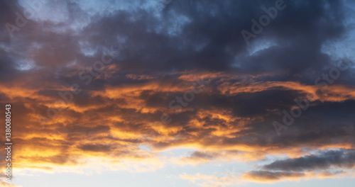 Wallpaper Mural Beautiful clouds on the sky after sunset . Sunset sky background. Torontodigital.ca