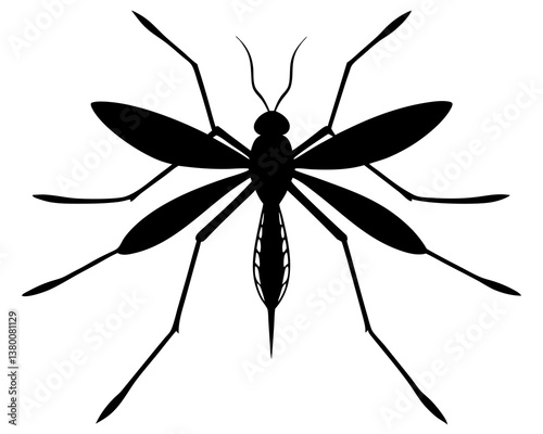 Mosquitoes icon silhouette vector illustration