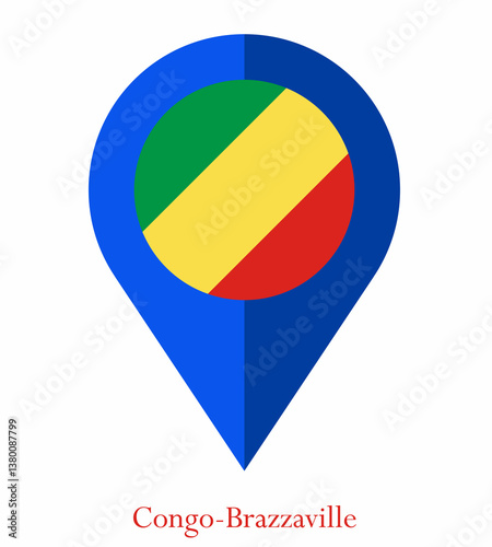 Free Download Flag Of Congo-Brazzaville, Congo-Brazzaville flag, National flag of Congo-Brazzaville. map pin flag of Congo-Brazzaville. - GFXLoad