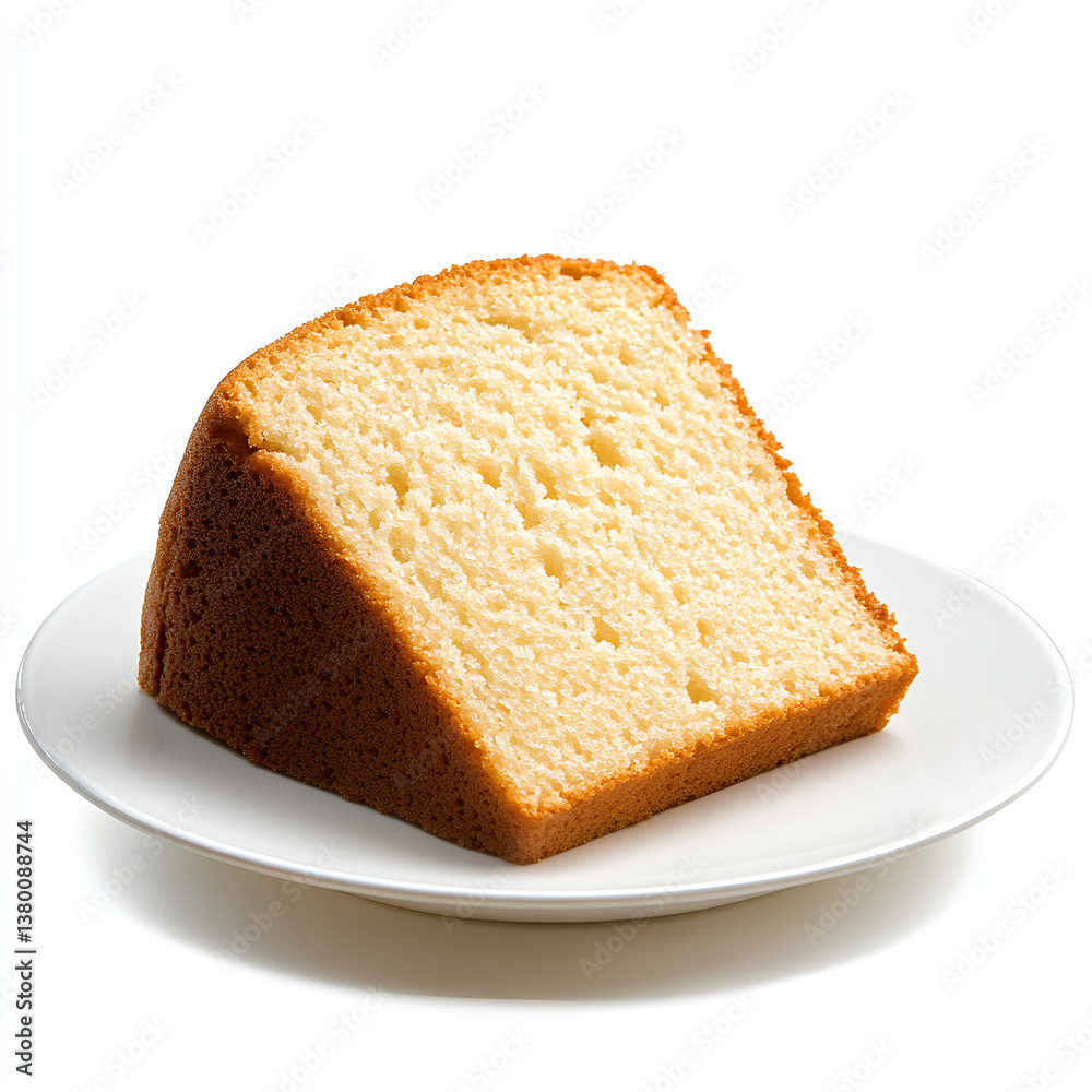 A thick slice of dense and smooth pound cake, A thick slice of dense and smooth pound cake,