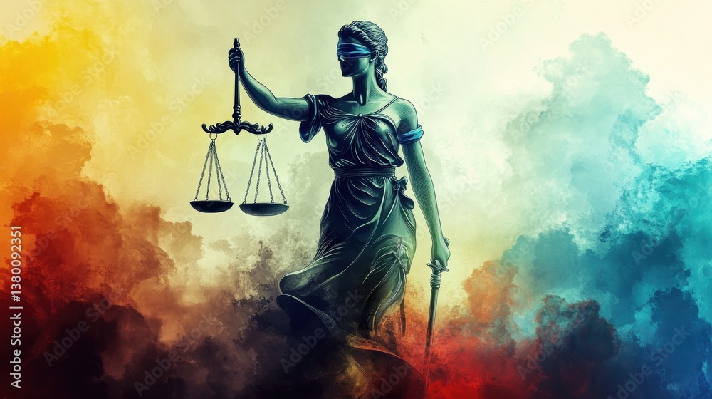Fototapeta premium Lady Justice Symbolizing Social Justice and Fairness