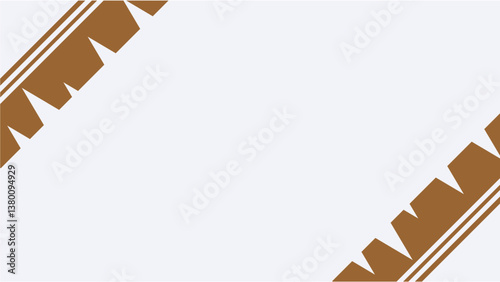 zigzag Abstract Design in Brown and White