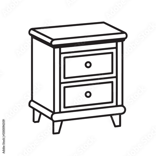 bed side table icon vector