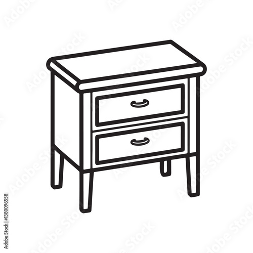 bed side table icon vector