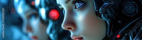 Futuristic cyborg uprising