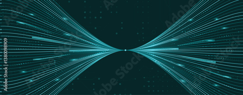 Futuristic blue abstract artificial intelligence and science data concept