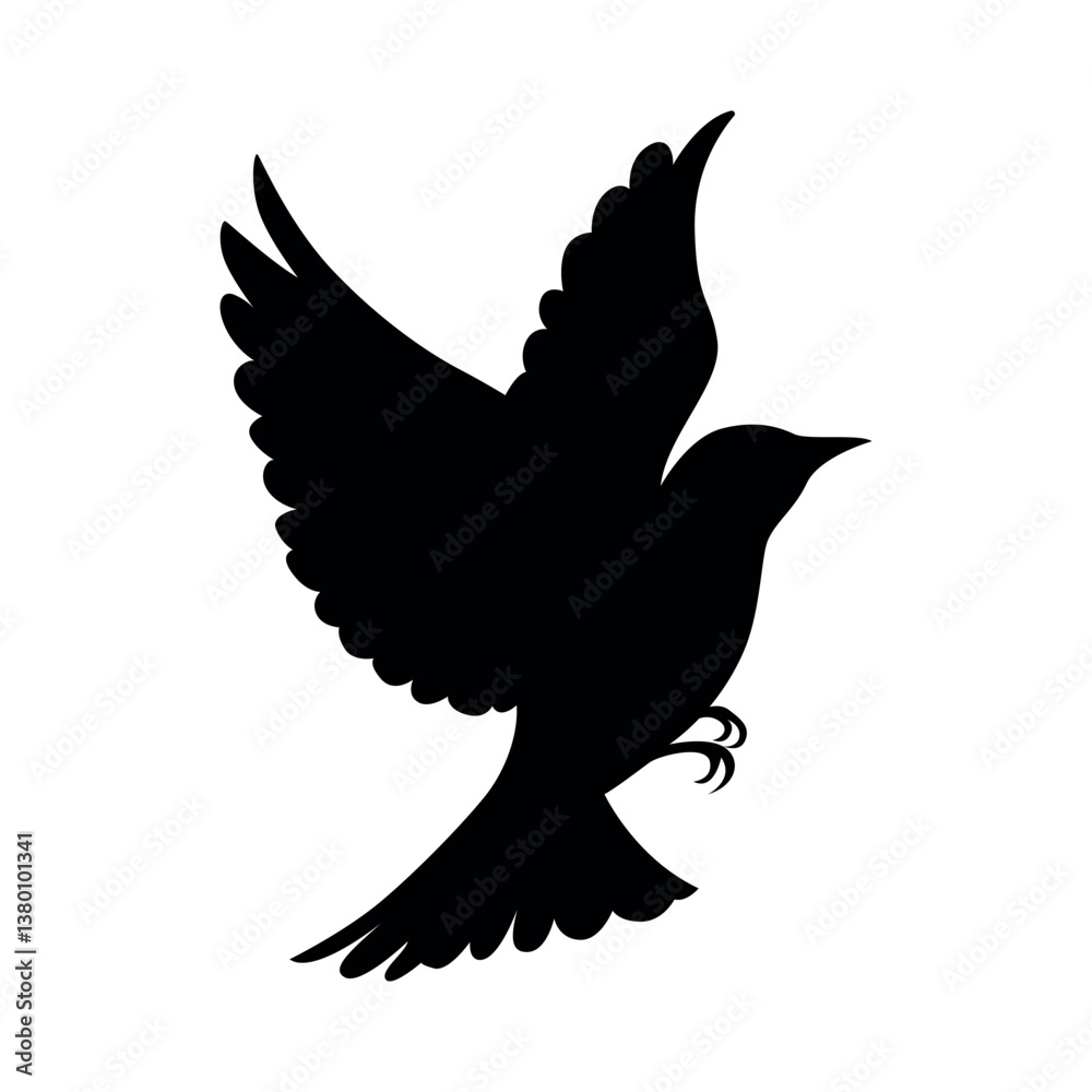 Fototapeta premium Bird silhouette design open wings