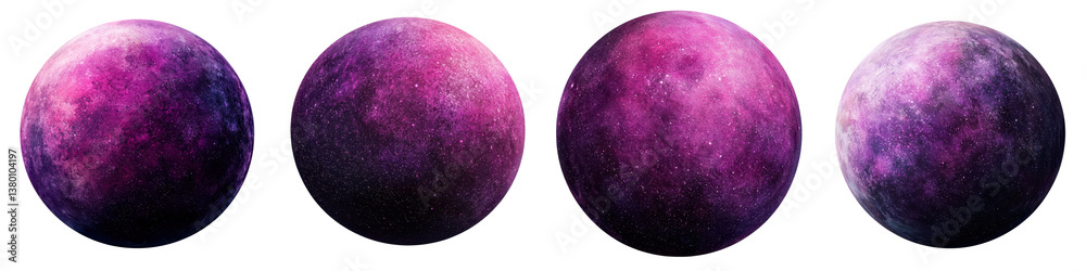 Fototapeta premium Captivating images of glowing colorful spheres floating in the expansive mysterious depths of the cosmos