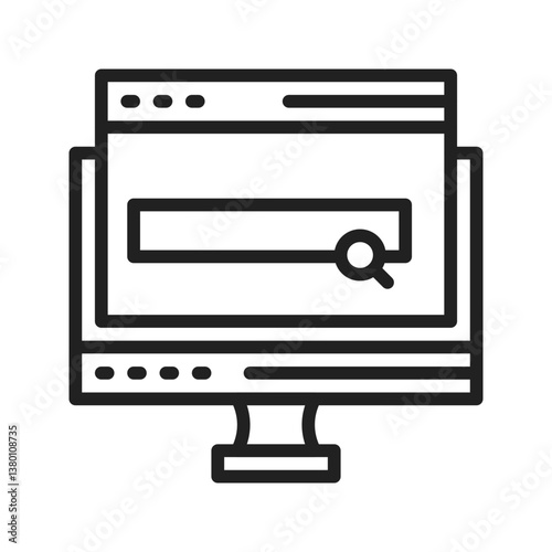 Find on Internet icon vector image. Suitable for mobile apps, web apps and print media.