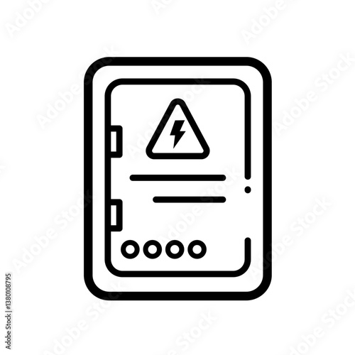 Cabinet, electric panel -  vector icon