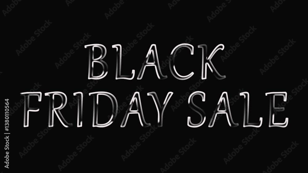 black friday day sale neon text animation on black background black friday day sale neon text animation on black background