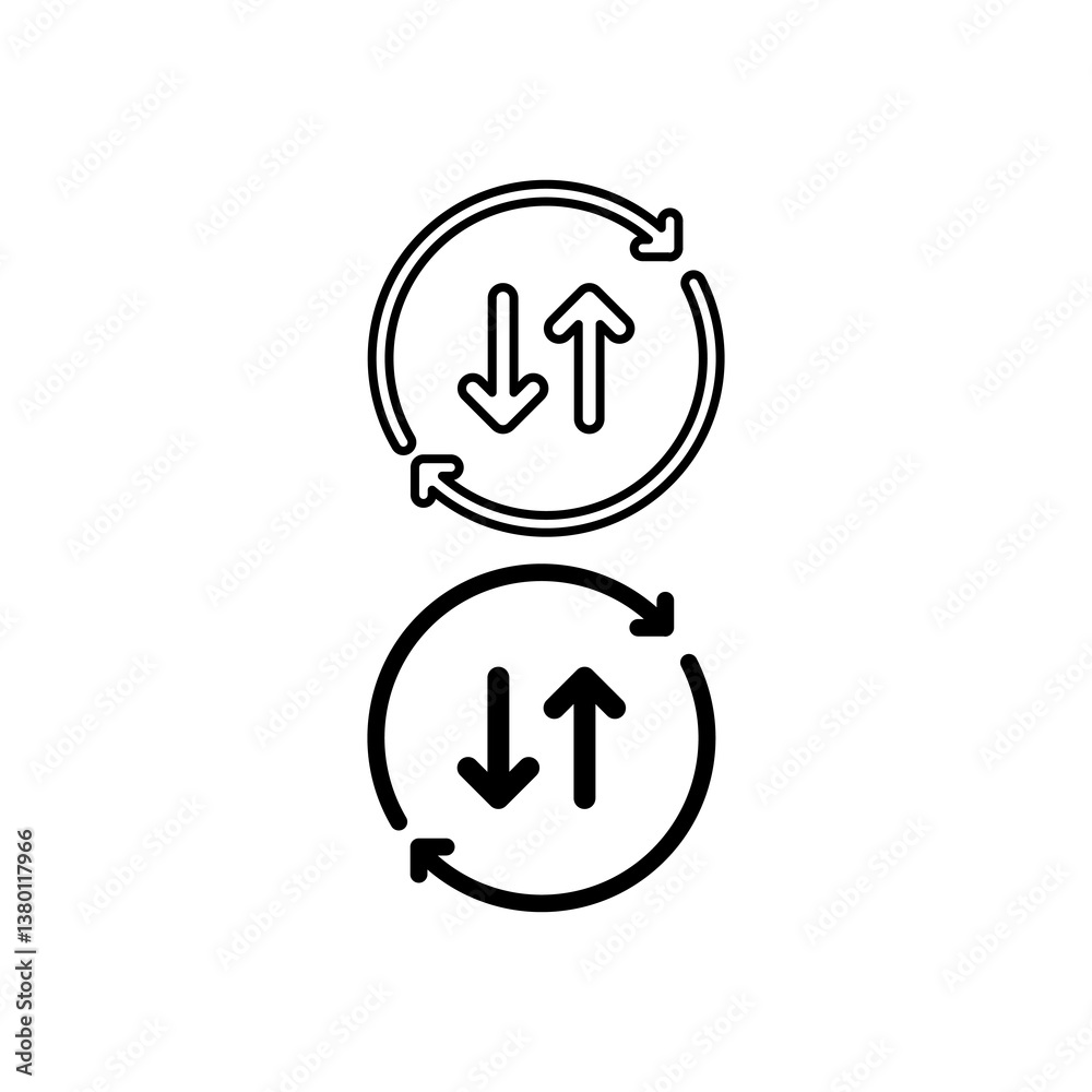continuous improvement icon. with line style and black fill. isolated on white editable background continuous improvement icon. with line style and black fill. isolated on white editable background