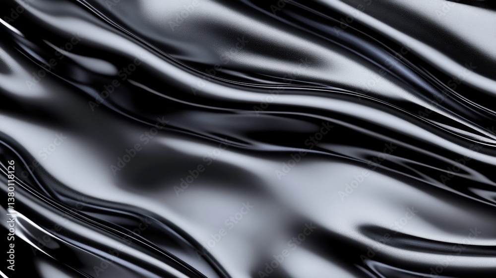 Smooth Black Liquid Marble Texture Background Smooth Black Liquid Marble Texture Background