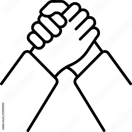Partnership hand gesture vector icon. Hand gesture icon line style. perfect use for logo, presentation, website, and more. modern icon design outline style