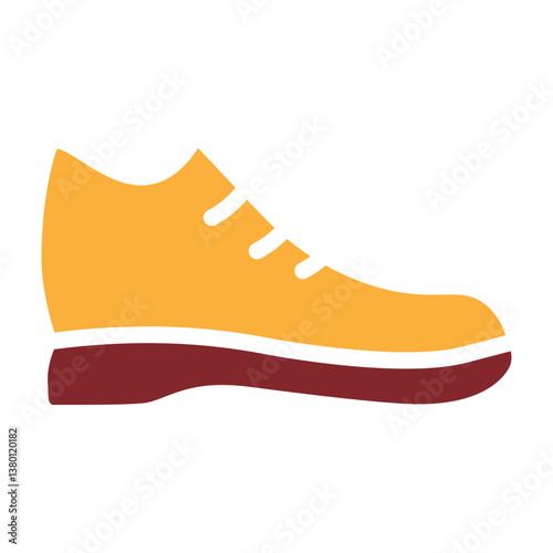 Sneaker Vector Glyph Two Colors Icon Design