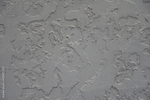 Obraz na płótnie Close view of gray wall with troweled dash stucco finish w salonie