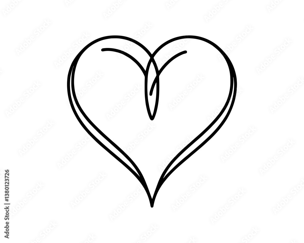 Heart logo design icon symbol vector template. Outline love heart logo icon vector illustration. Heart logo design icon symbol vector template. Outline love heart logo icon vector illustration.