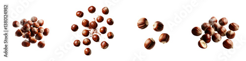 Wallpaper Mural A close up image showcasing a variety of different types of nuts including almonds hazelnuts and chestnuts against a clean white background Torontodigital.ca