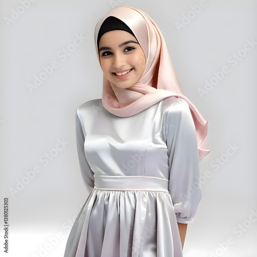 Portrait of a Woman in Modern Hijab Fashion