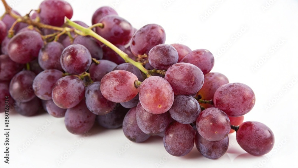 ripe grapes on a white background close-up ripe grapes on a white background close-up