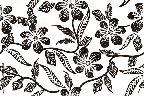 Flora Motif in Indonesian Batik is very unique and exclusive
