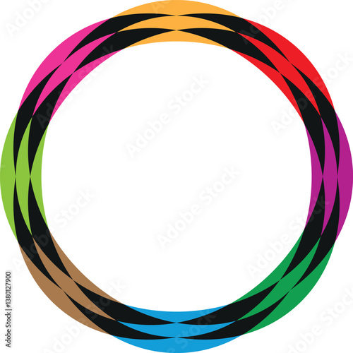 Abstract colorful circle vector