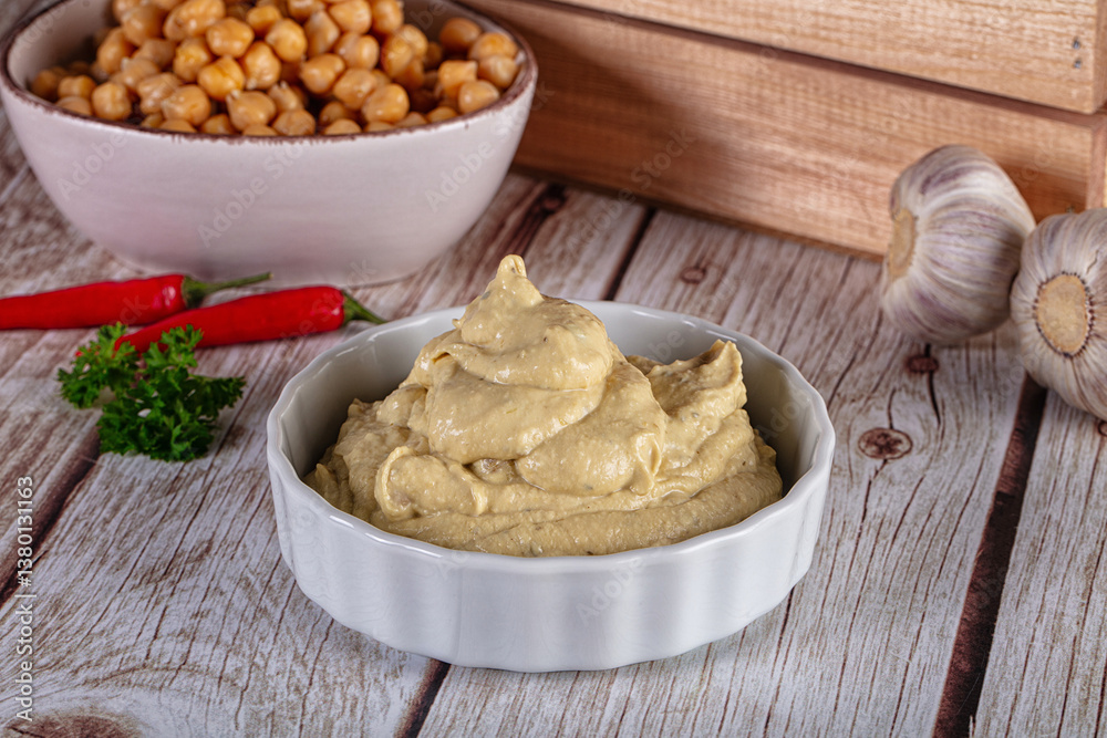 Natural organic homemade chickpea hummus Natural organic homemade chickpea hummus