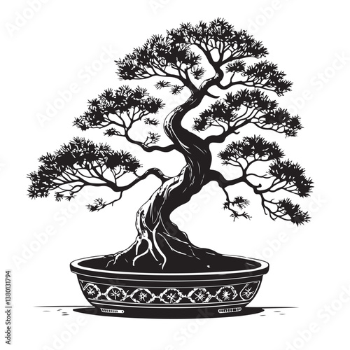 bonsai tree vector design